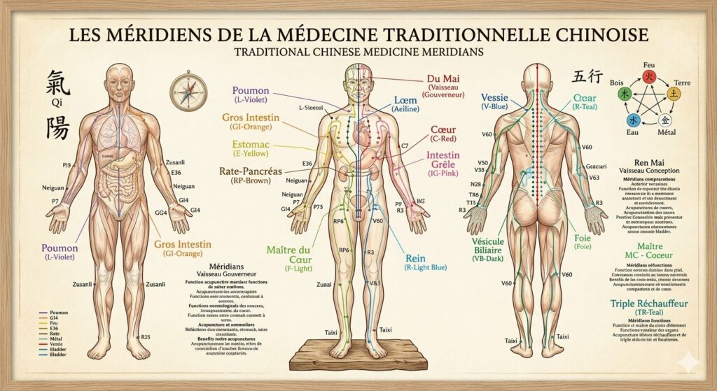 médecine traditionnelle chinoise, méridiens, santé naturelle